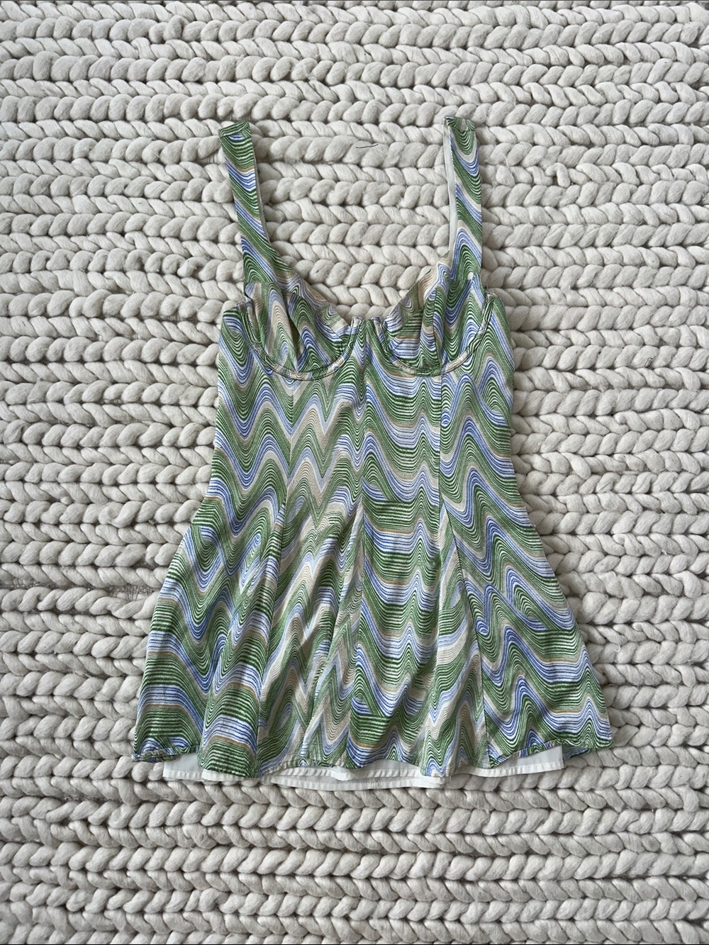 For Love & Lemons Yori Mini Dress in Green